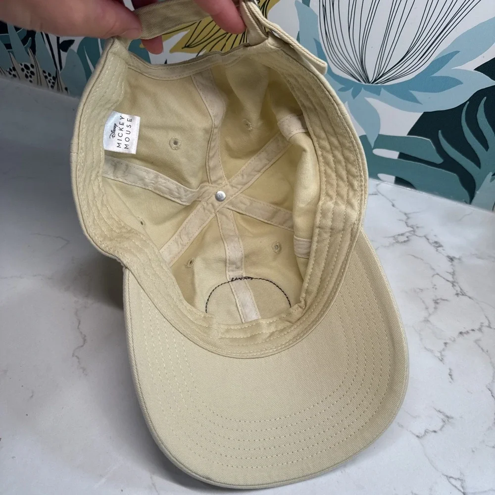 VINTAGE Mickey Mouse 1928 Slideback Hat‎ Tan One Size Adjustable Disney